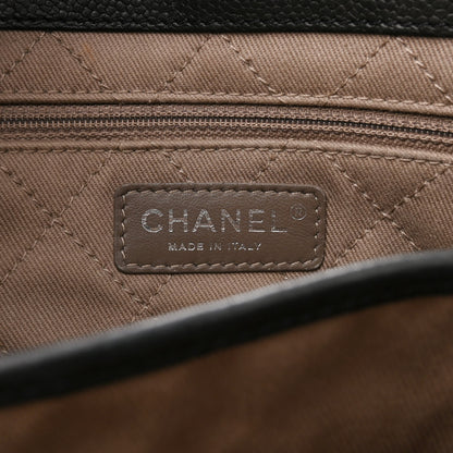 Chanel Calfskin Stitched Hamptons Tote Black 8 of 17