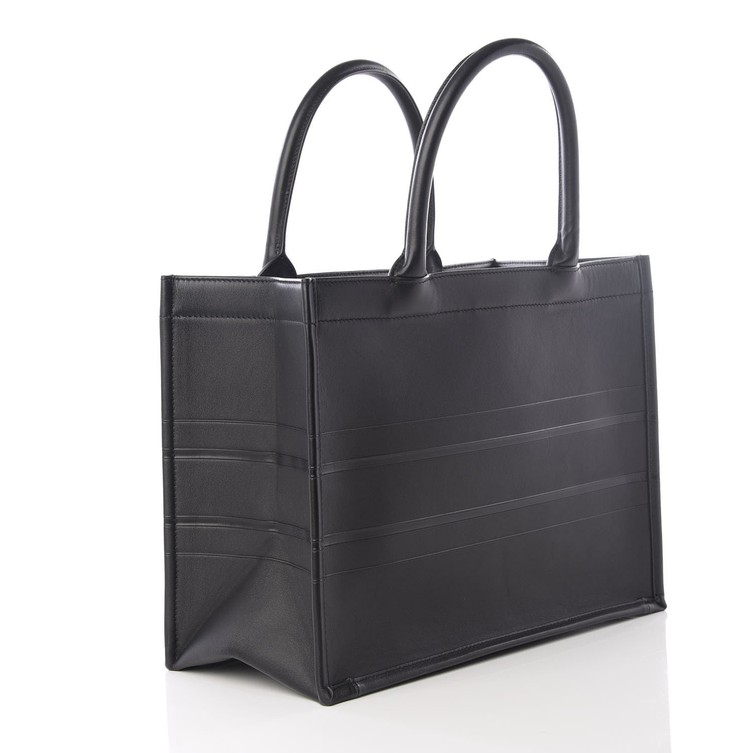 Christian Dior Calfskin Embossed Medium Book Tote Black 2 of 9