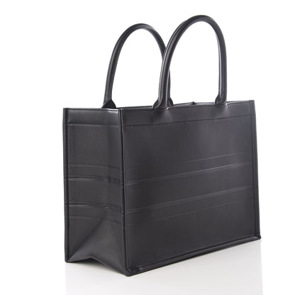 Christian Dior Calfskin Embossed Medium Book Tote Black 2 of 9
