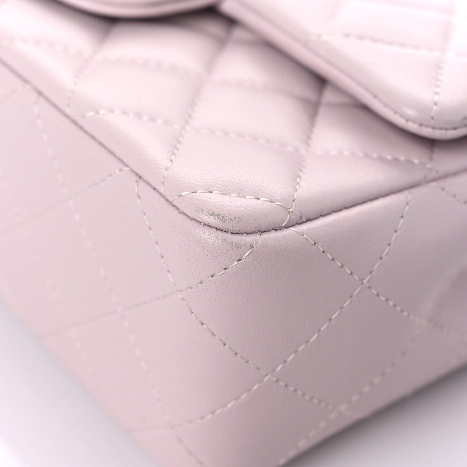 Chanel Lambskin Quilted Mini Rectangular Flap Light Purple 9 of 13