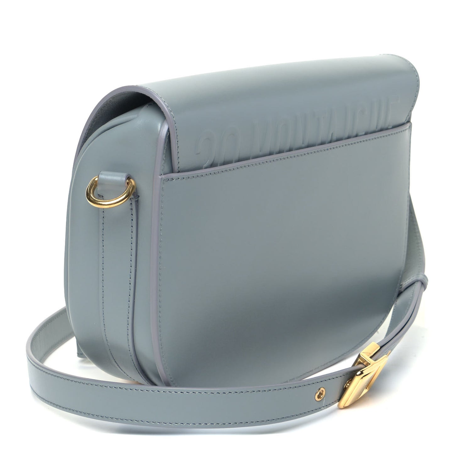 Box Calfskin Medium Bobby Flap Stone Grey