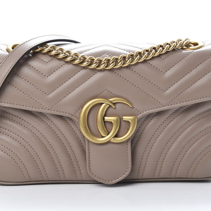 Gucci Calfskin Matelasse Small GG Marmont Shoulder Bag Porcelain Rose 8 of 11