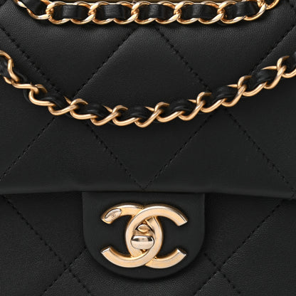 Chanel Lambskin Small A Real Catch Flap Bag Black 8 of 12