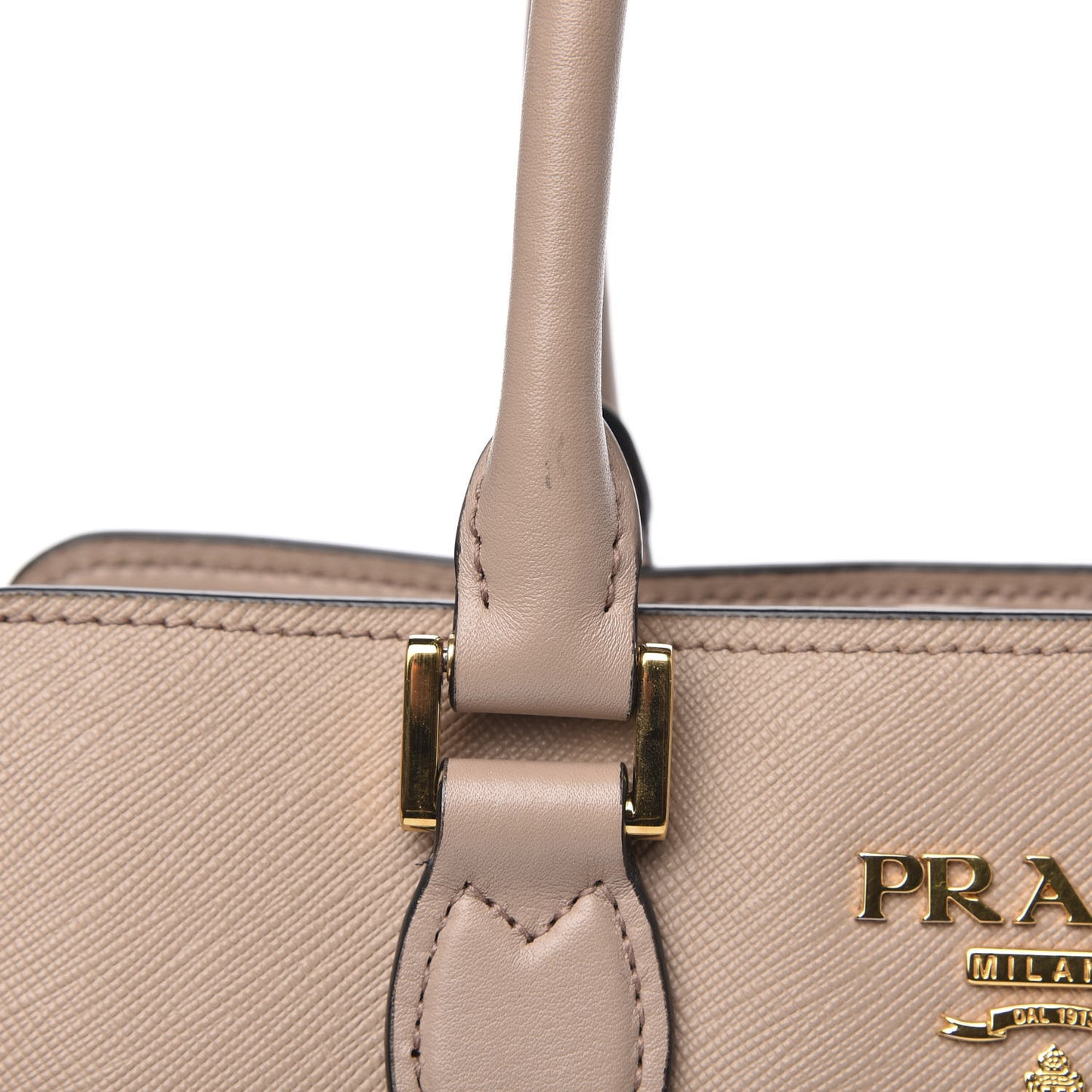 Saffiano Soft Calfskin Small Zippered Tote Cipria