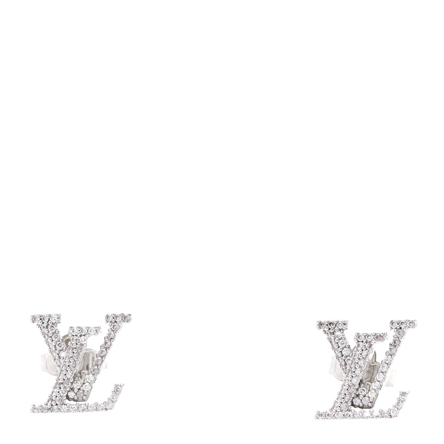 Crystal LV Iconic Earrings Silver