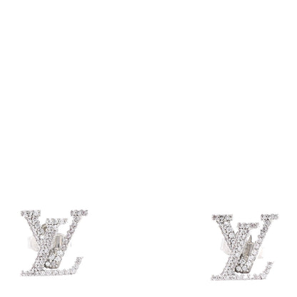 Louis Vuitton Crystal LV Iconic Earrings Silver 1 of 6