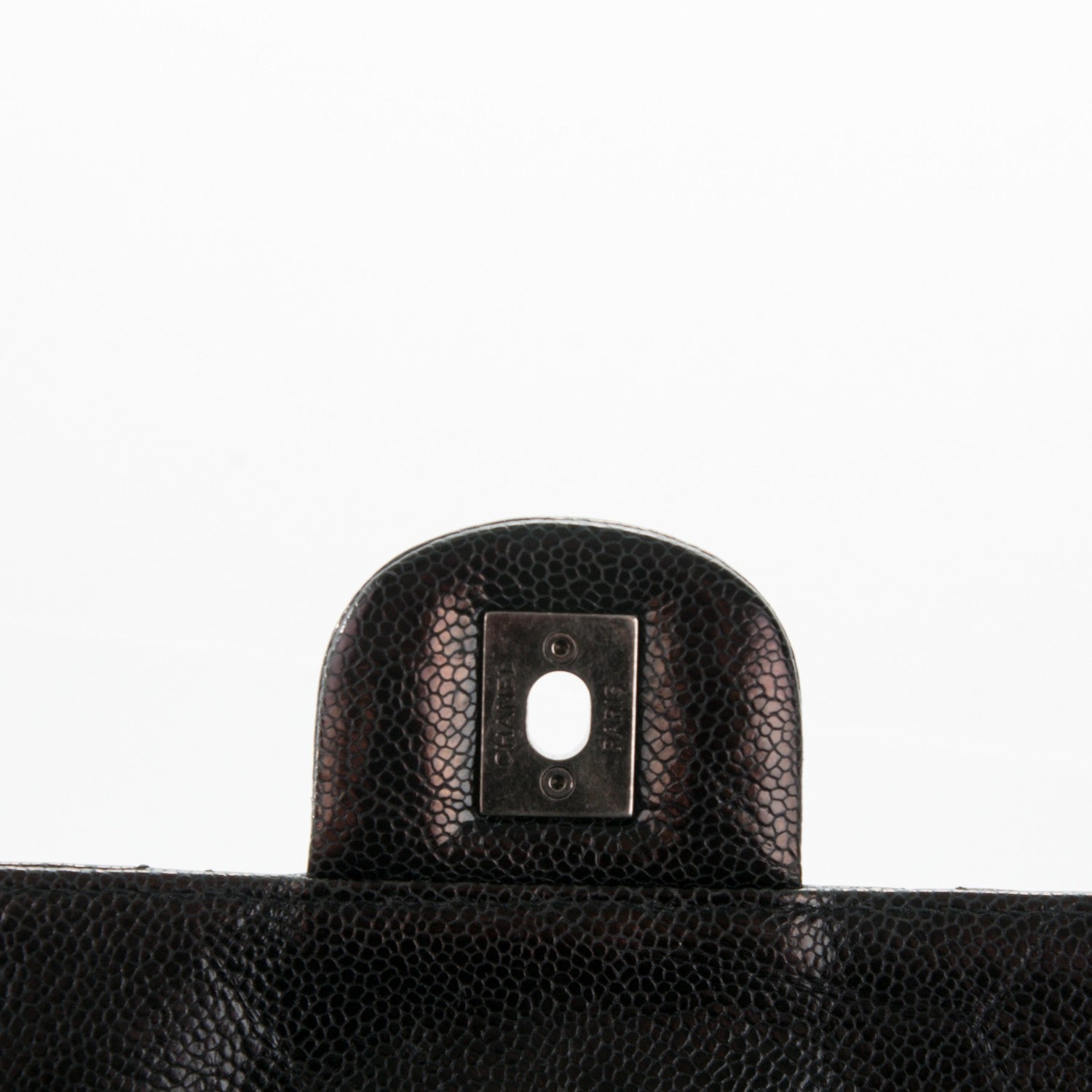 Chanel Crumpled Grained Calfskin Jumbo CC Crave Flap Black 6 of 9
