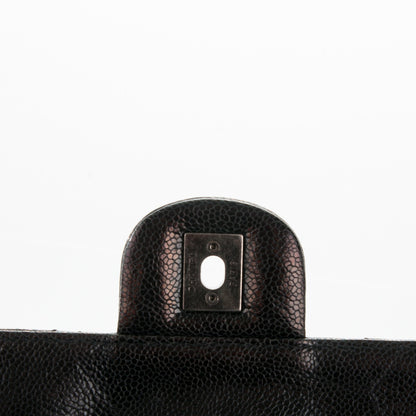 Chanel Crumpled Grained Calfskin Jumbo CC Crave Flap Black 6 of 9