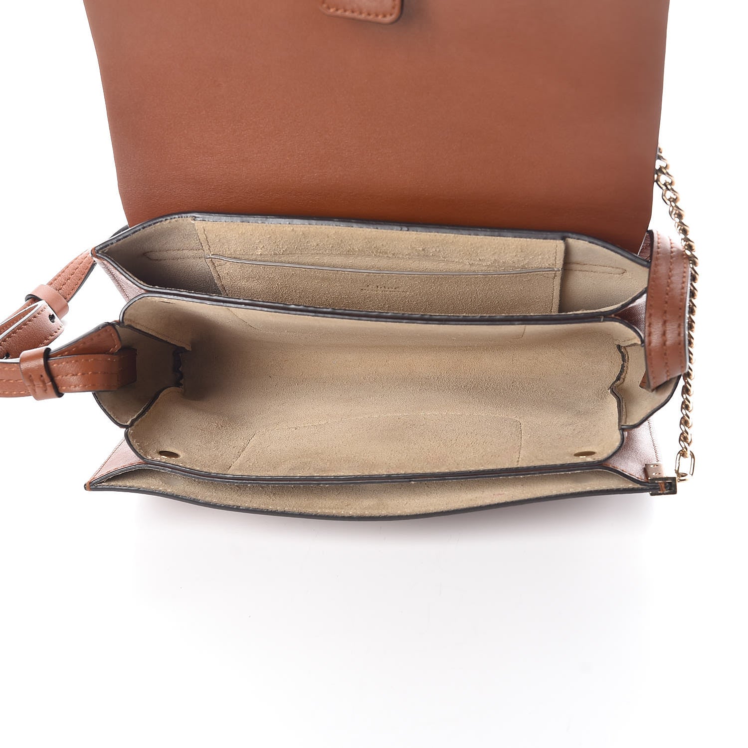 Chloe Suede Calfskin Small Faye Shoulder Bag Tobacco 5 of 17