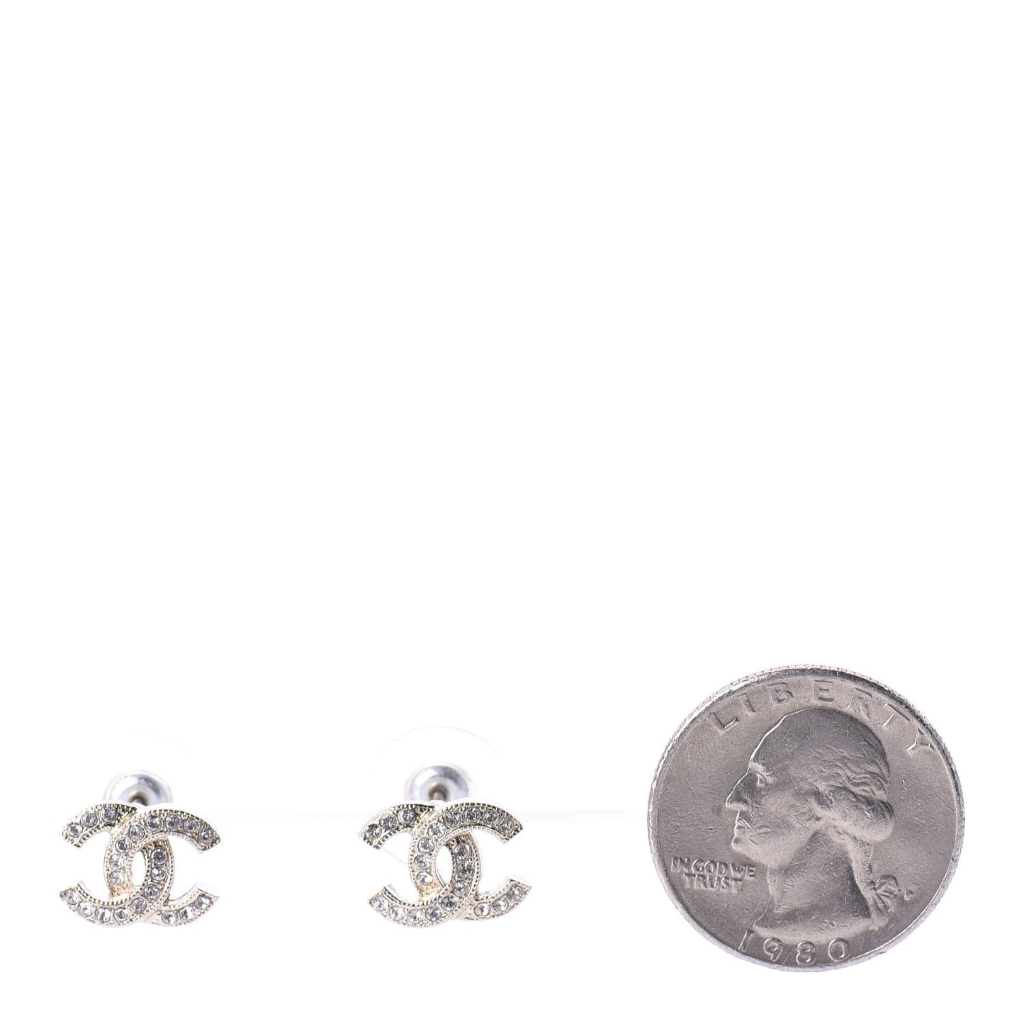 Crystal Mini Timeless CC Earrings Silver
