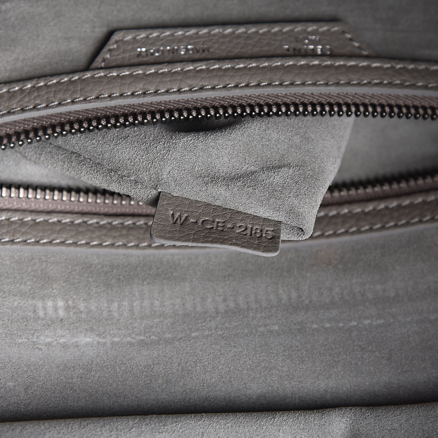 Drummed Calfskin Mini Luggage Souris