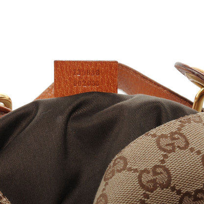 Gucci Monogram Piston Lock Jackie O Hobo Tan 7 of 8