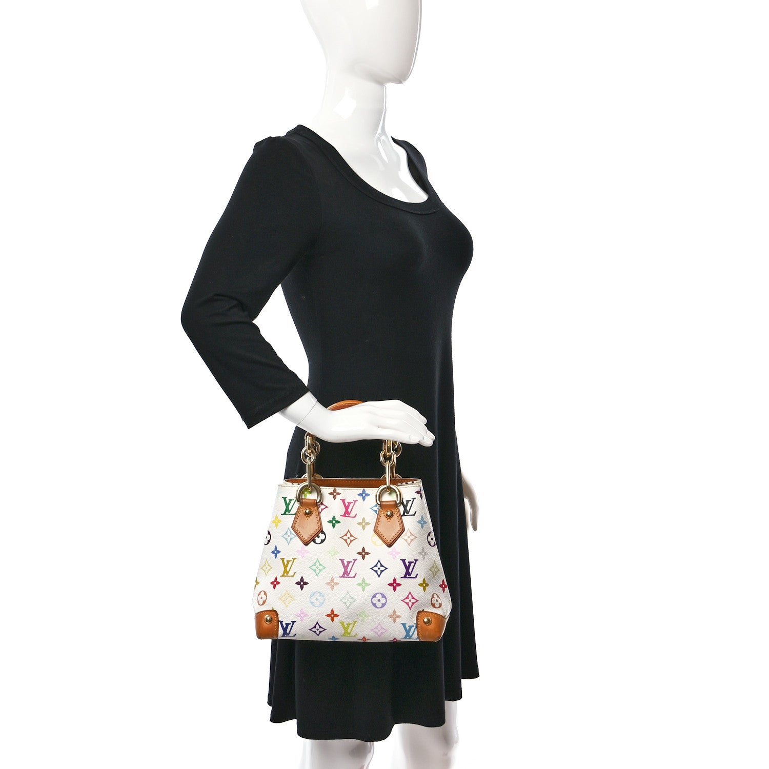 Louis Vuitton Monogram Multicolor Audra White 2 of 8