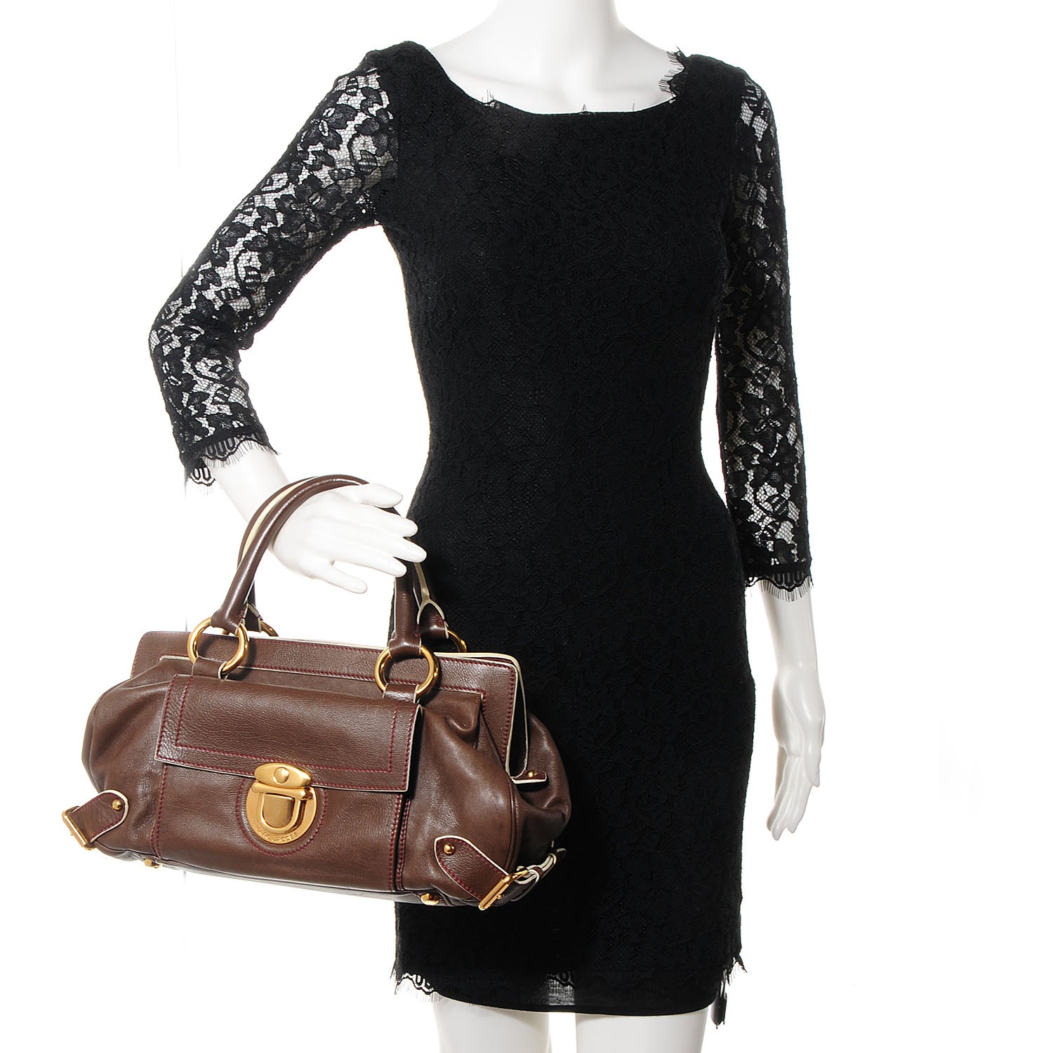 Marc Jacobs Leather Front Pocket Satchel Taupe 2 of 9