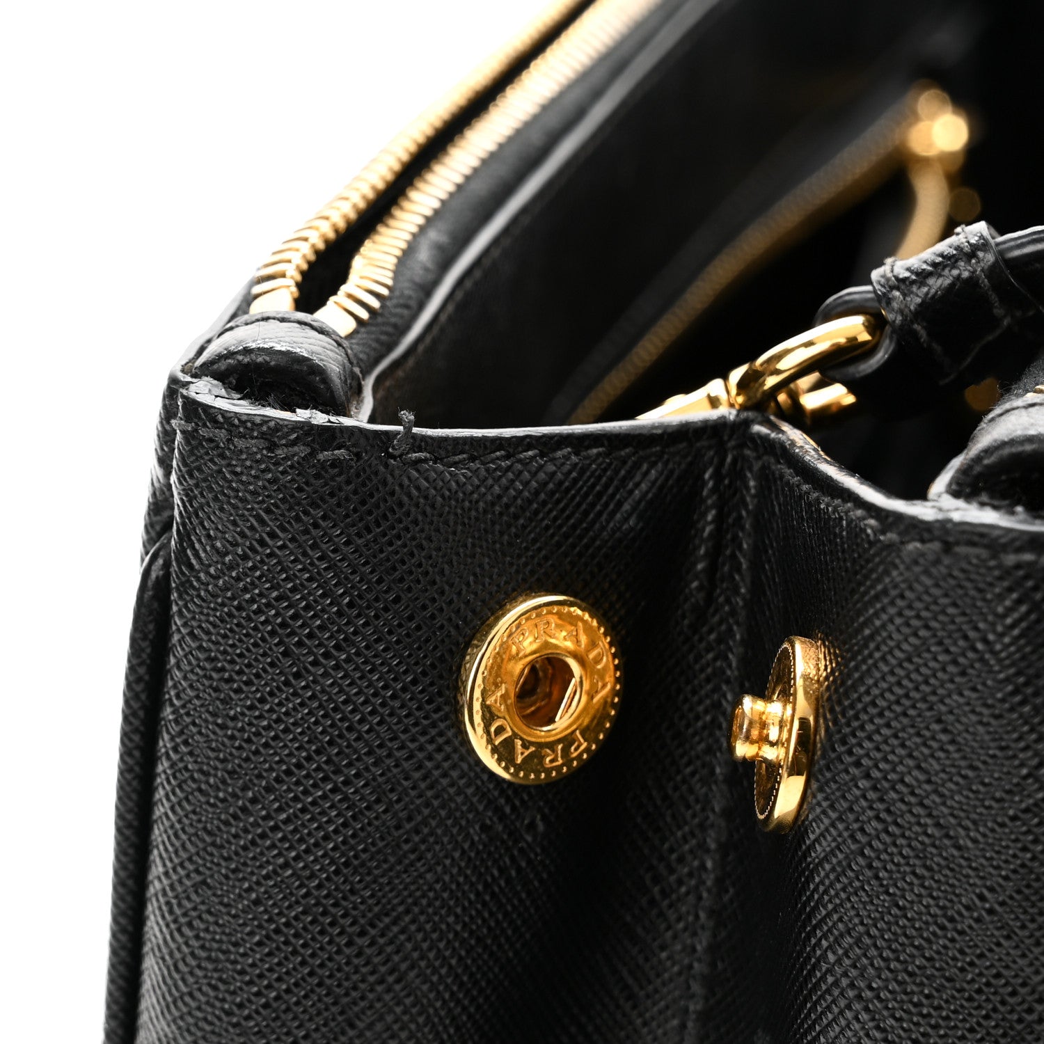 Prada Saffiano Small Galleria Double Zip Tote Black 11 of 16
