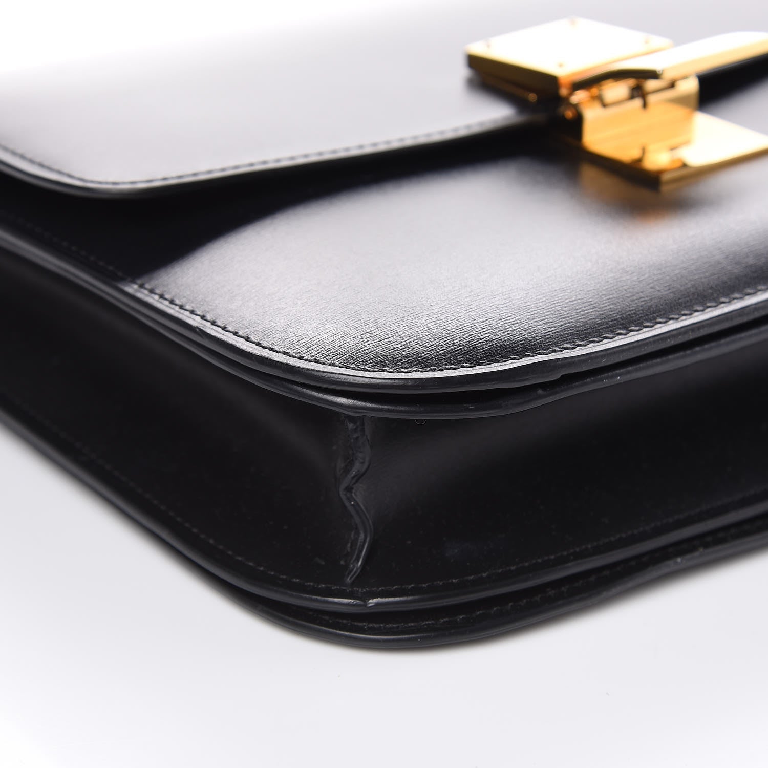 Celine Box Calfskin Medium Classic Box Flap Bag Black 8 of 12