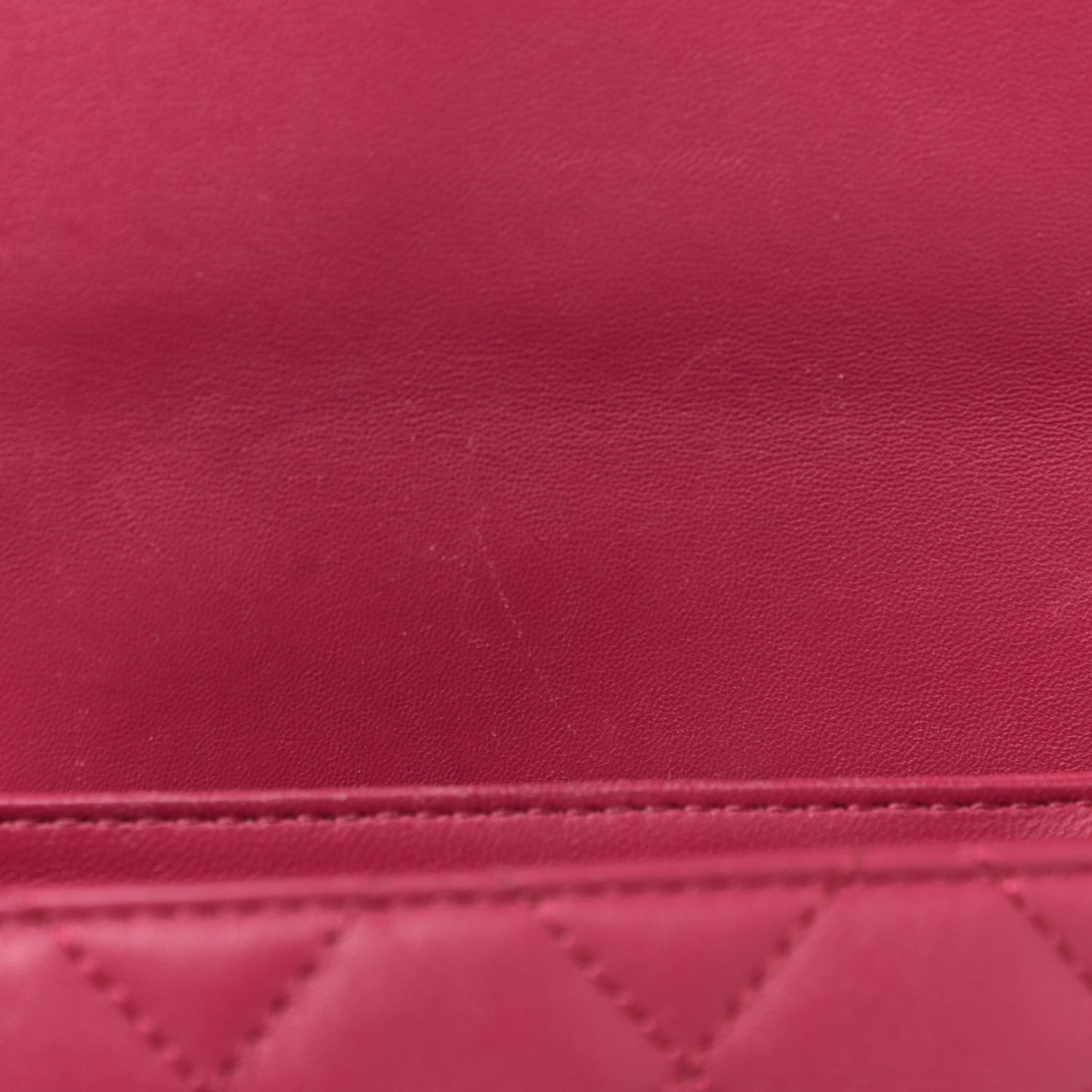 Lambskin Quilted Large Daily Supple Flap Dark Pink
