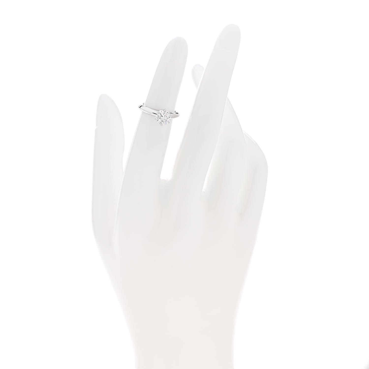 Tiffany Platinum Diamond 1.03ct Solitaire Engagement Ring 45 3.5 2 of 7