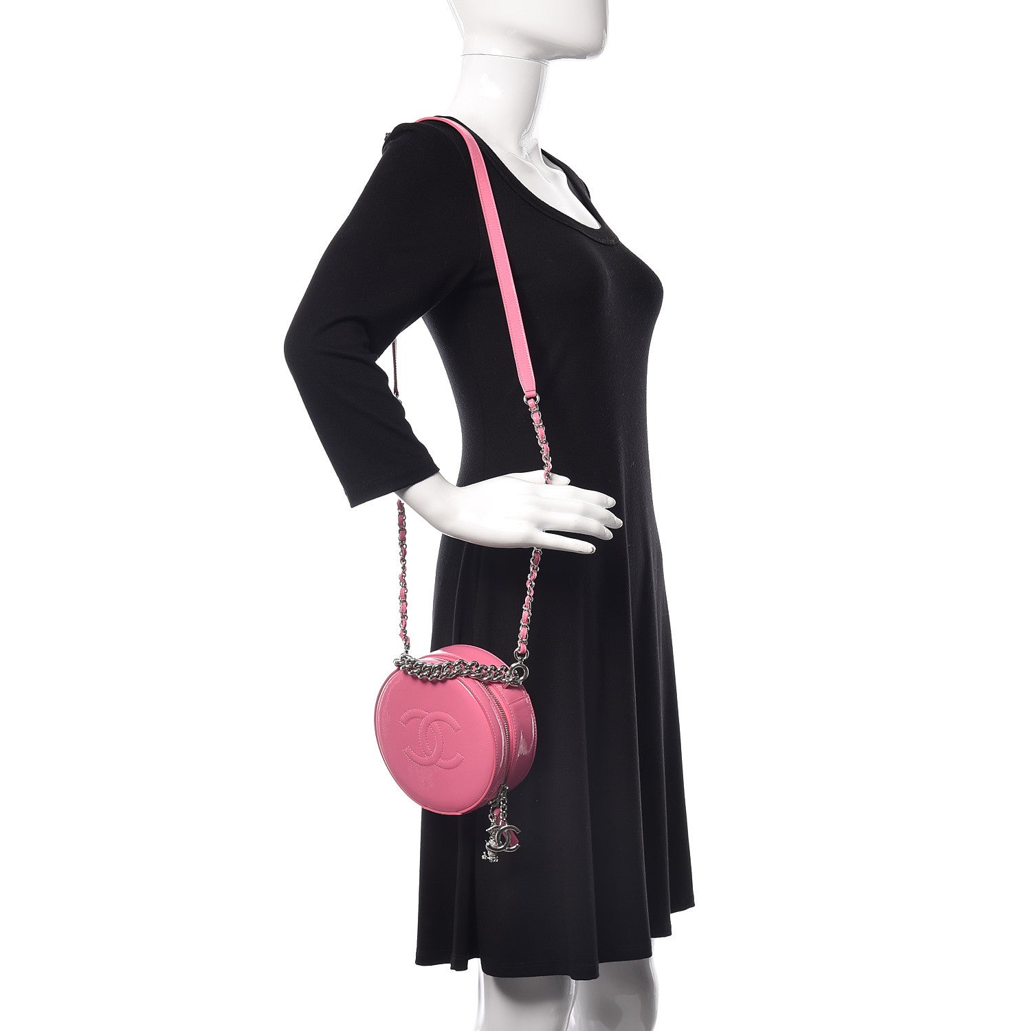 Chanel Patent Round As Earth Evening Bag Pink 2 of 10