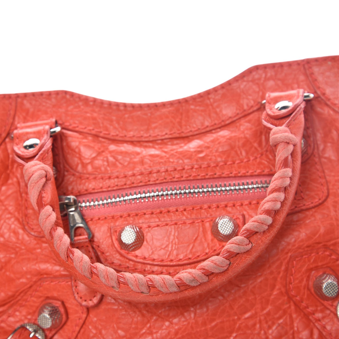 Agneau Giant 12 Silver Hardware Mini City Rose Corail