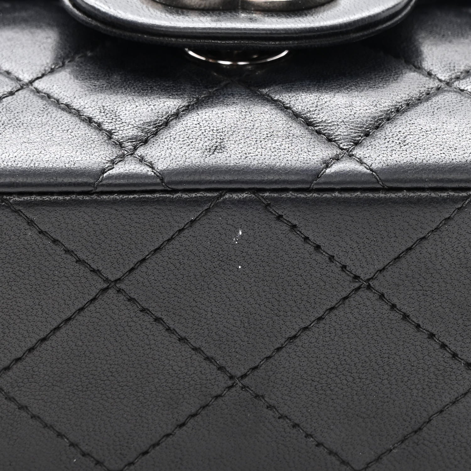 Chanel Lambskin Quilted Medium Double Flap Black 17 of 19