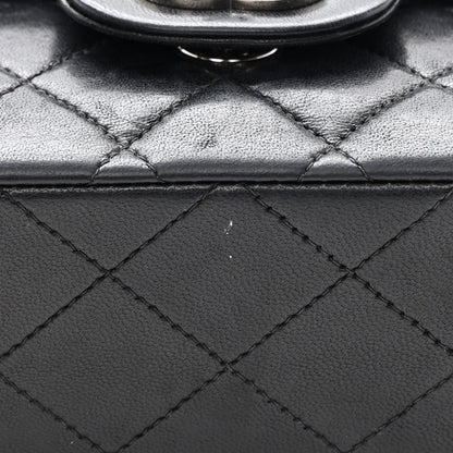 Chanel Lambskin Quilted Medium Double Flap Black 17 of 19