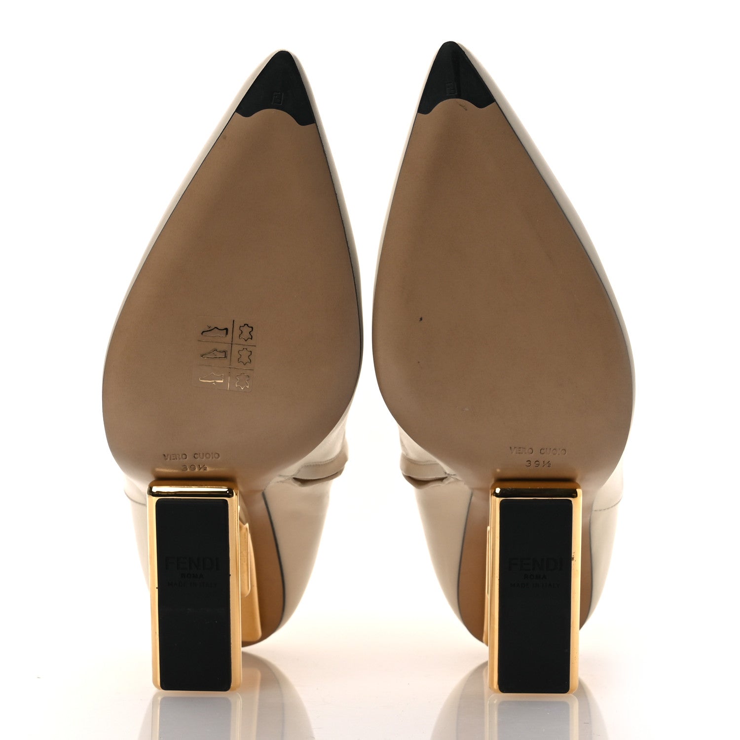 Fendi Nappa Fendi First 95mm Pointed Booties 39.5 White 7 of 11