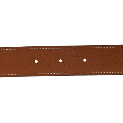 Hermes Togo Box 32mm Strie H Belt 95 Gold Black 4 of 6