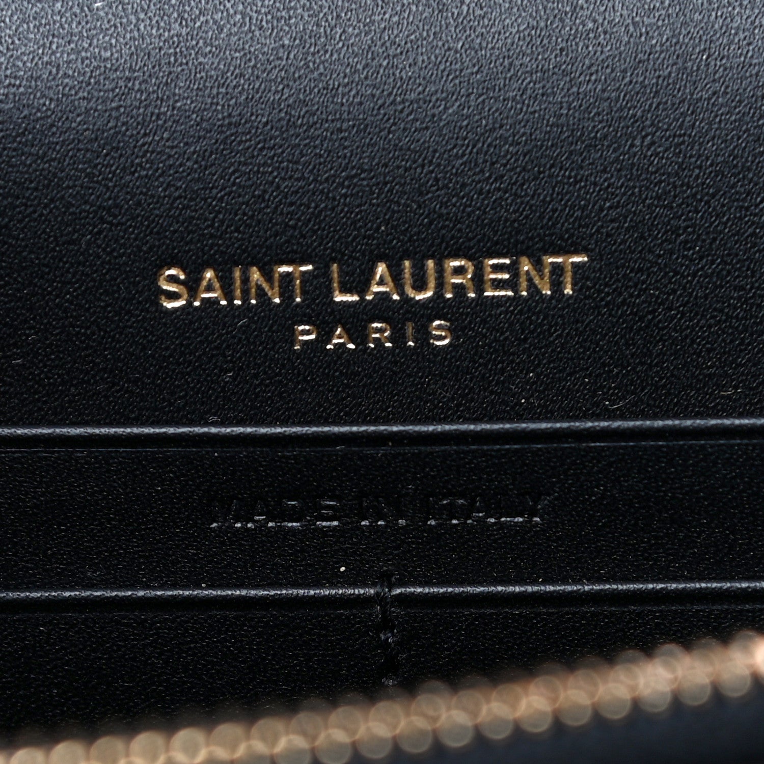 Saint Laurent Smooth Calfskin Classic Monogram Kate Tassel Chain Wallet Black 6 of 9
