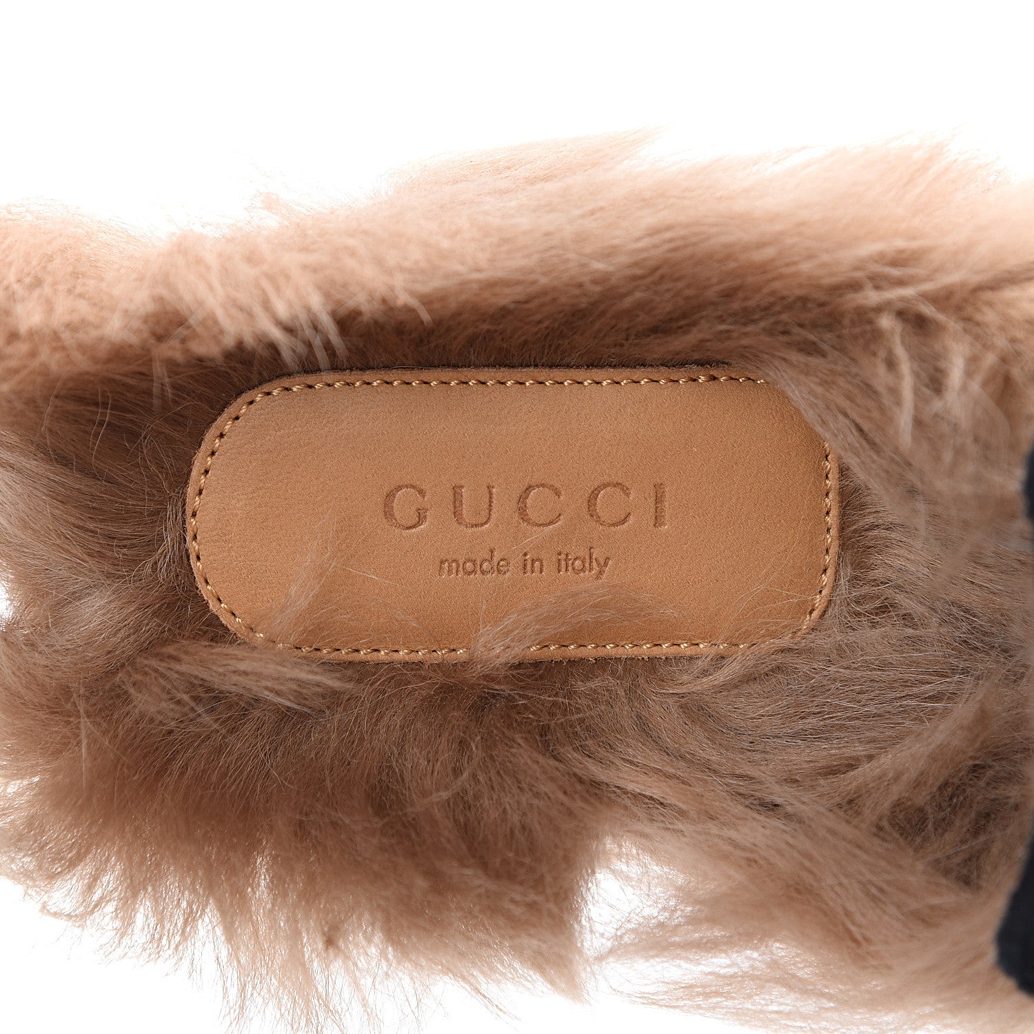 Gucci Velvet Fur Womens Princetown Slippers 36 Black 7 of 10