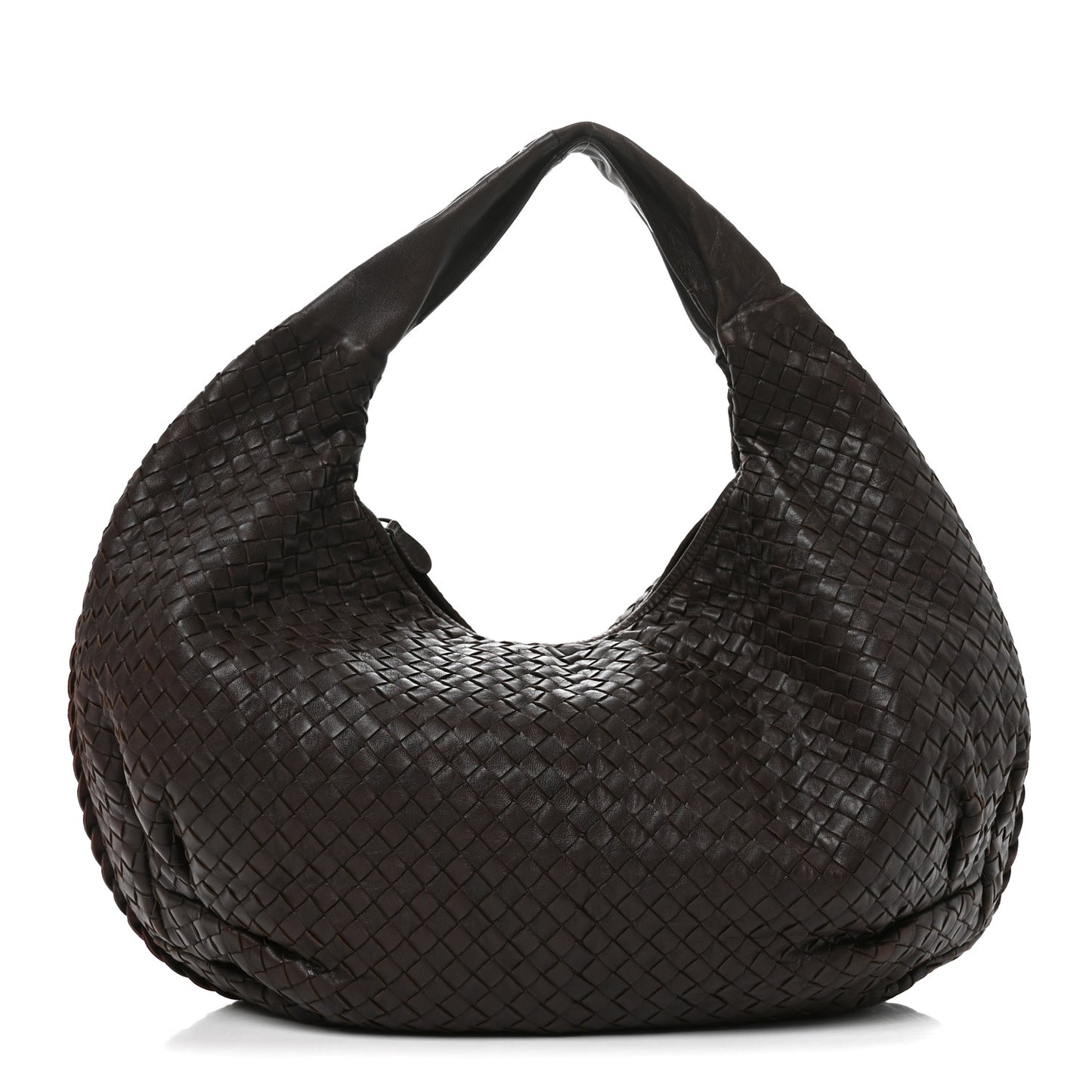 Nappa Intrecciato Large Belly Veneta Hobo Ebano