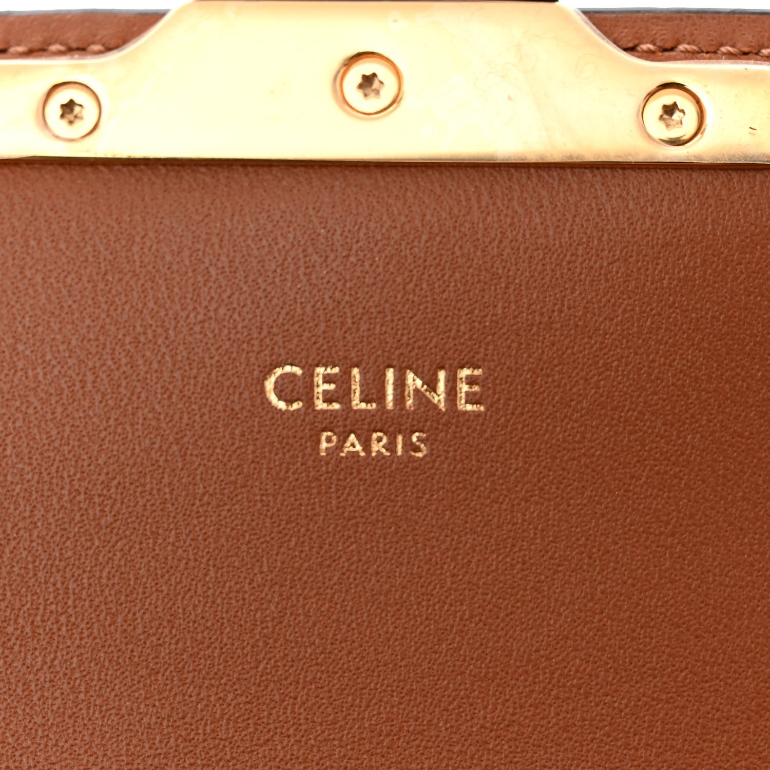 Celine Triomphe Canvas Chain Shoulder Bag Tan 6 of 12