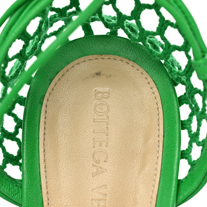 Bottega Veneta Mesh Nappa Stretch Ankle Tie 90mm Sandals 38 Grass 10 of 11