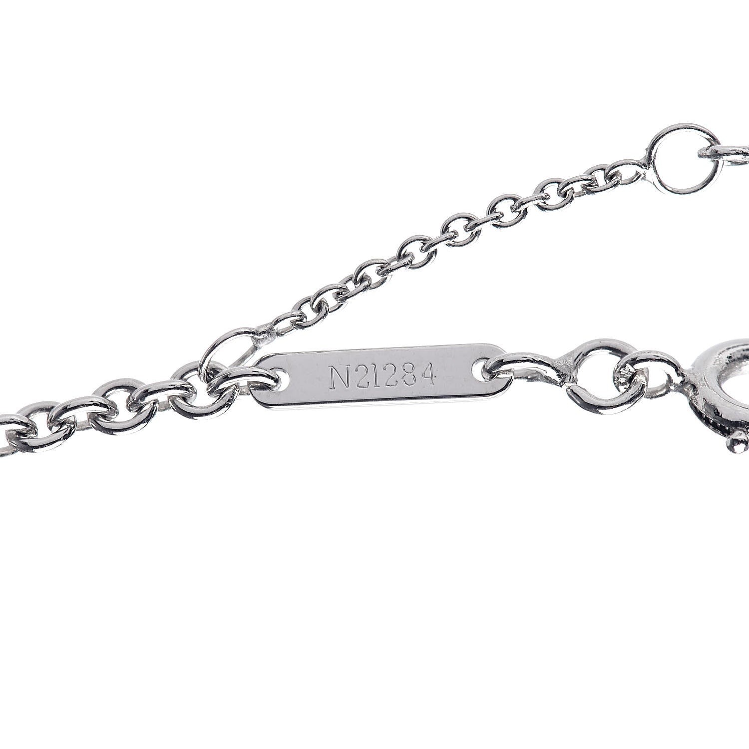 Cartier 18K White Gold Diamond Lanieres Pendant Necklace 7 of 8