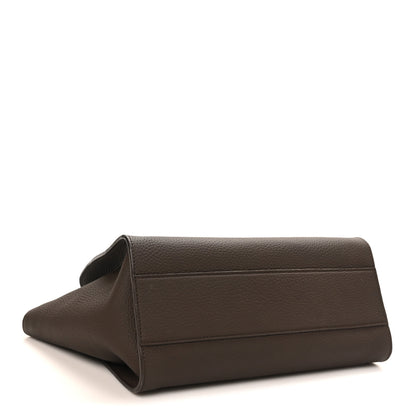 The Row Matte Grained Calfskin Marlo 12 Tote Bag Dark Olive 4 of 9