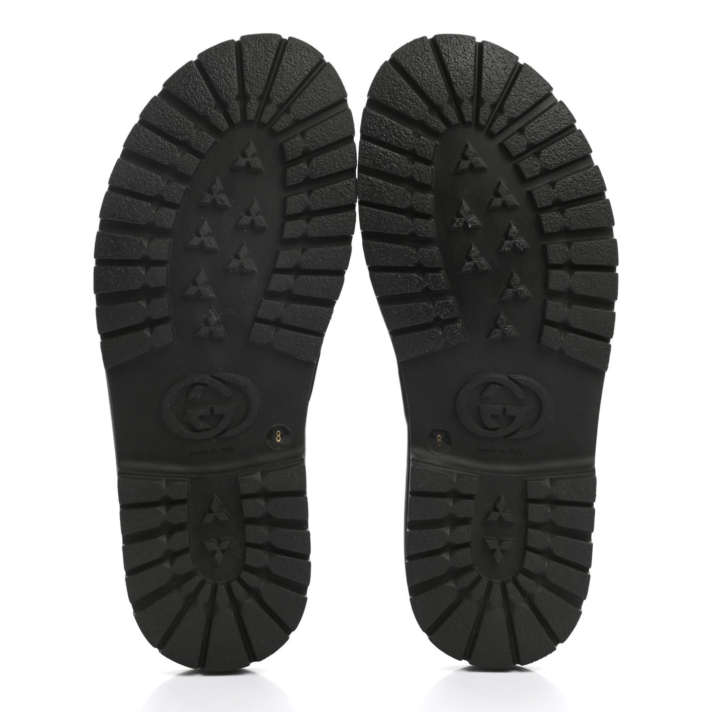 Goatskin Mens Horsebit Lug Sole Slippers 8 Black