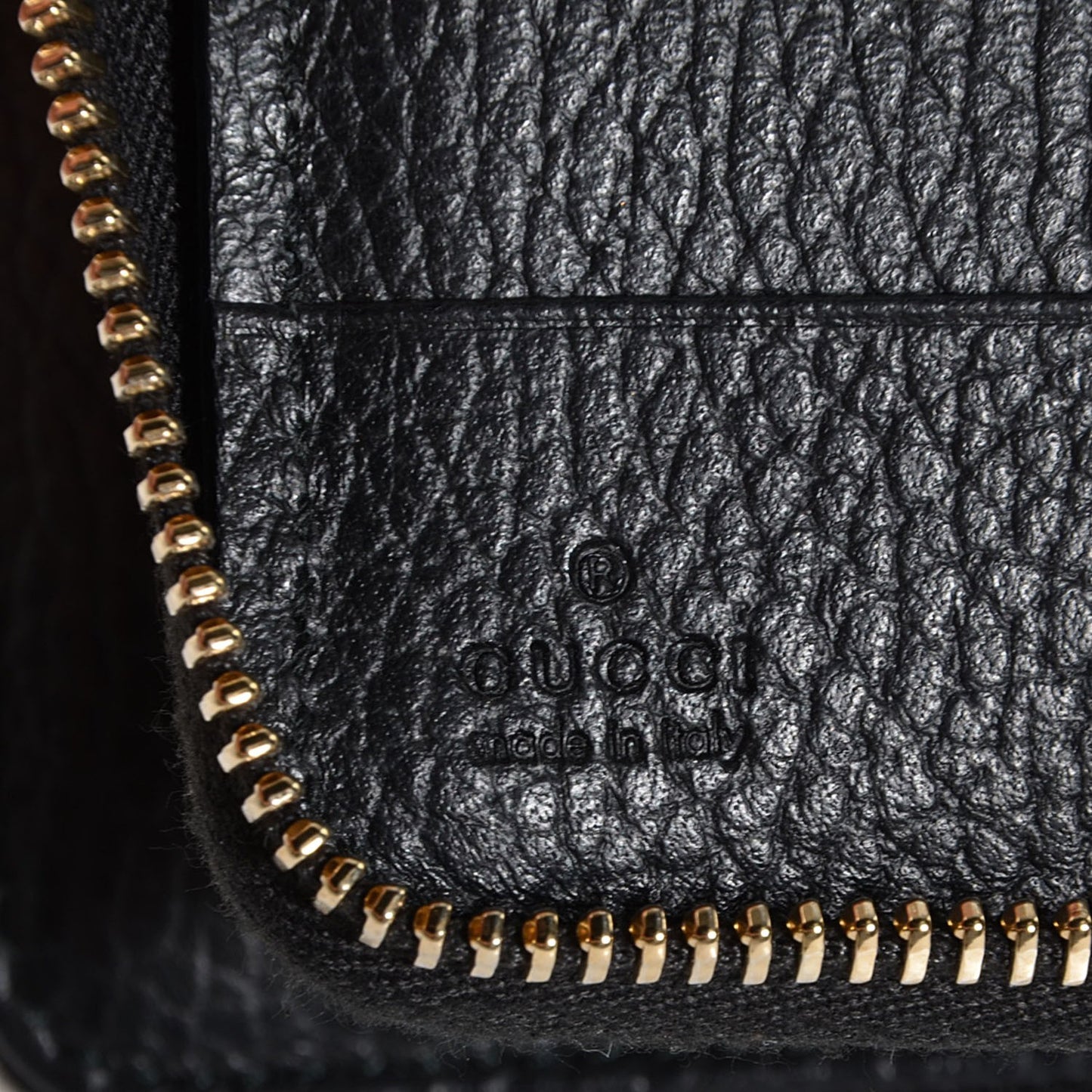 Dollar Calfskin Medium Swing Zip Around Wallet Black