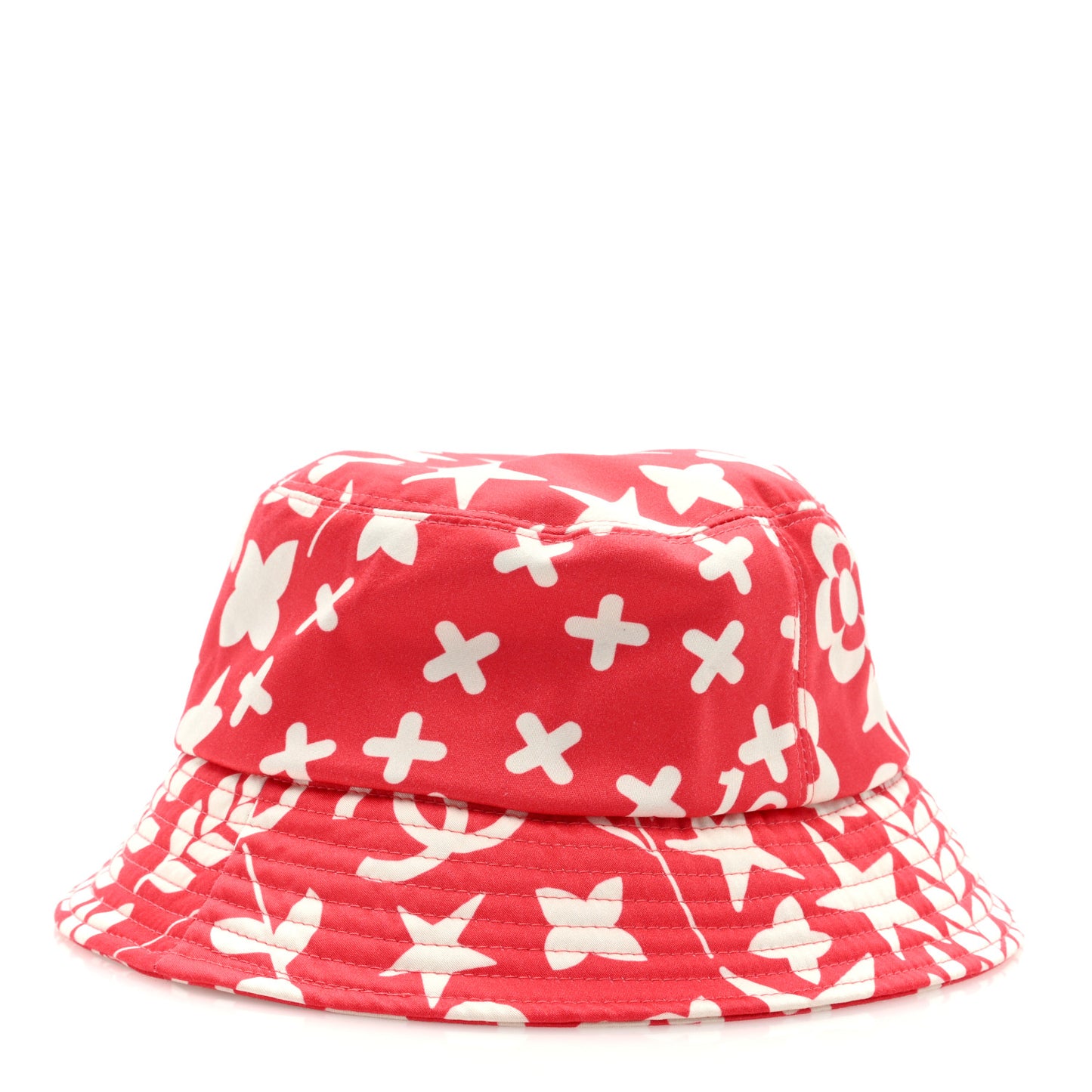 Cotton CC Cloche Bucket Hat M Coral White
