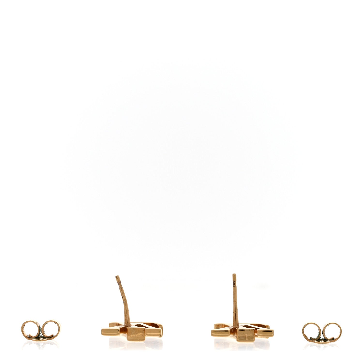 Louis Vuitton Metal LV Iconic Earrings Gold 3 of 6