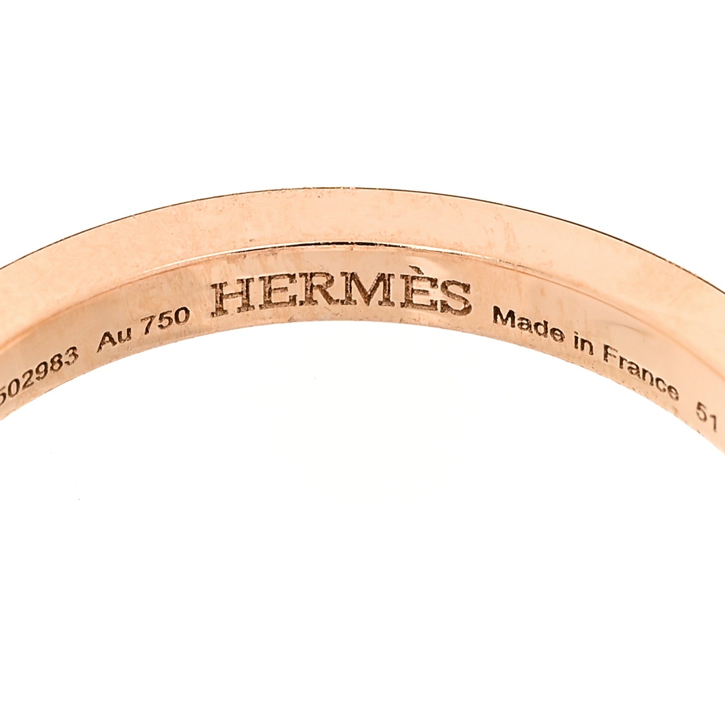 18K Rose Gold Diamond MM Chaine d'Ancre Contour Ring 51 5.75