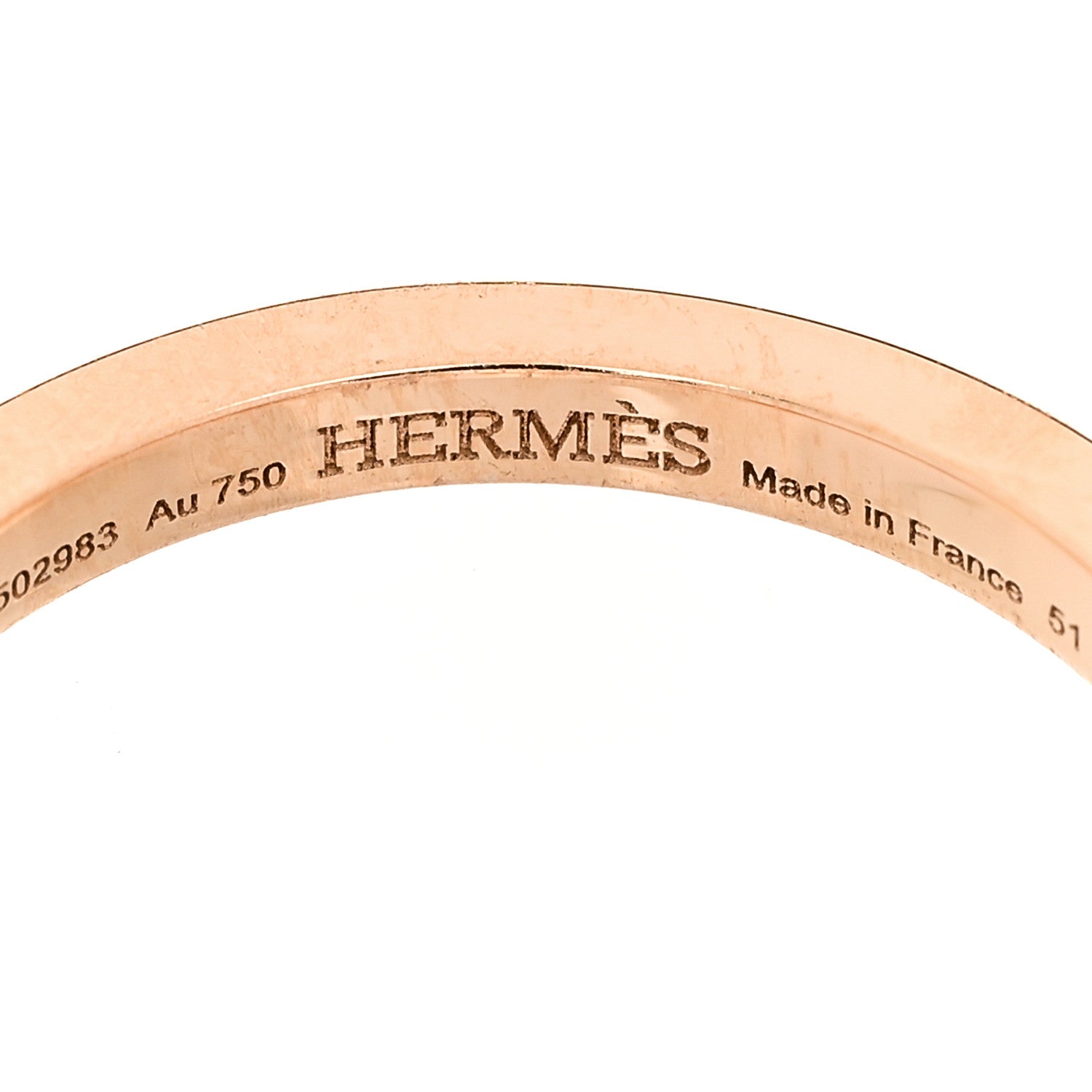 Hermes 18K Rose Gold Diamond MM Chaine d'Ancre Contour Ring 51 5.75 4 of 7