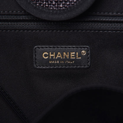 Chanel Woven Straw Raffia Large Deauville Tote Black 5 of 8