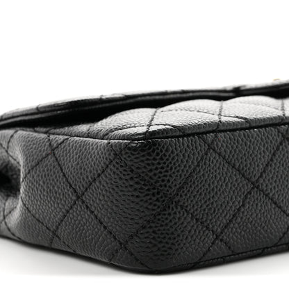 Chanel Caviar Quilted East West Flap Black Black 8 of 9
