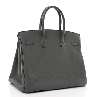 Hermes Togo BIRKIN 35 Vert Amande 3 of 14