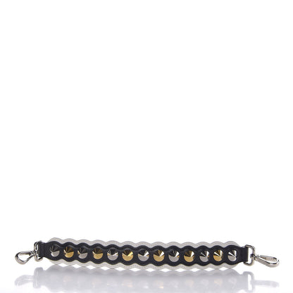 Fendi Calfskin Studded Mini Strap You Black Gold Silver 1 of 6