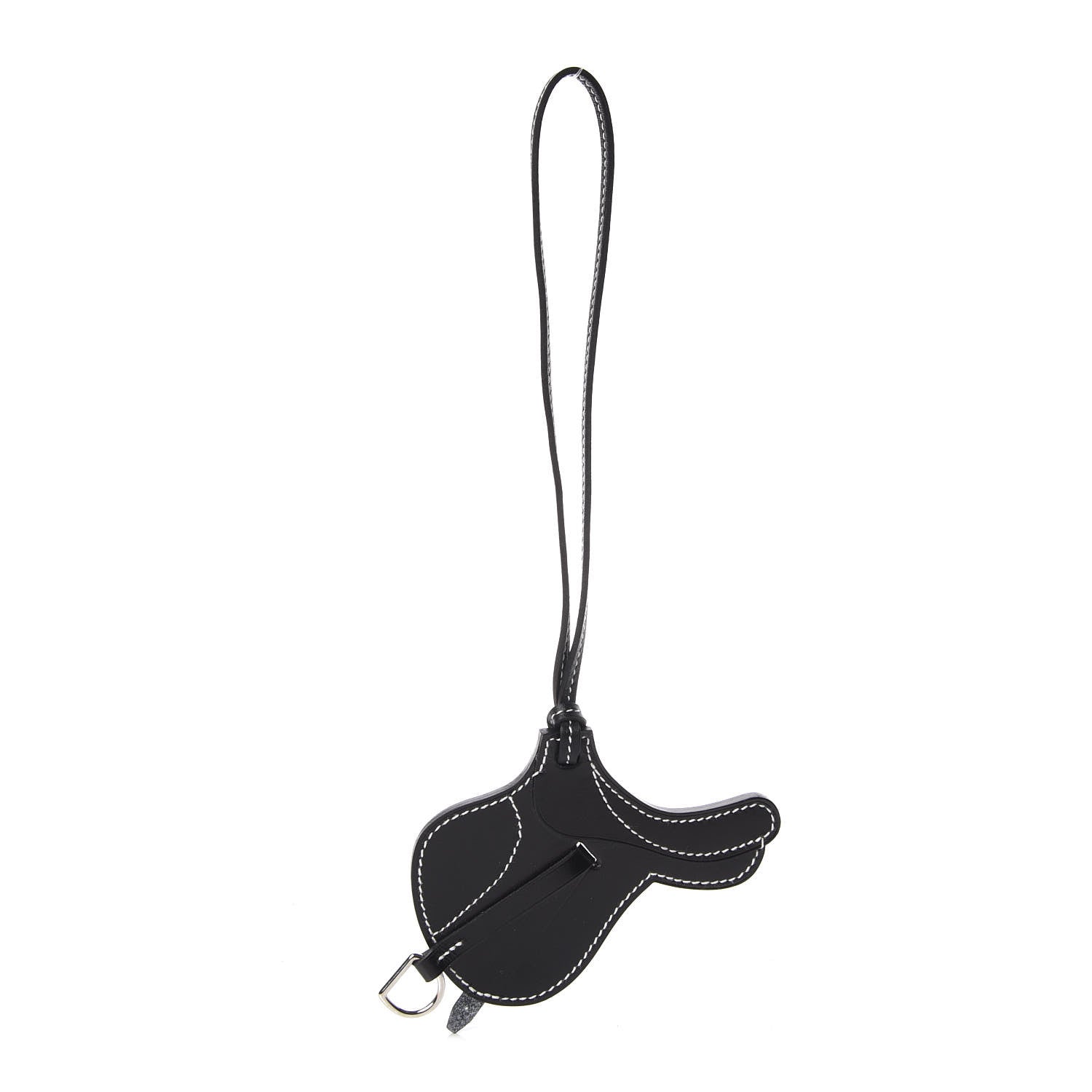 Hermes Box Paddock Selle Horse Saddle Bag Charm Black 1 of 4
