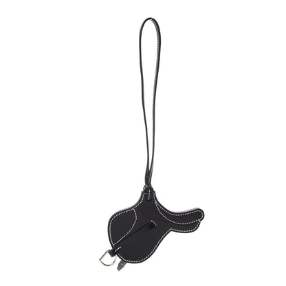 Hermes Box Paddock Selle Horse Saddle Bag Charm Black 1 of 4