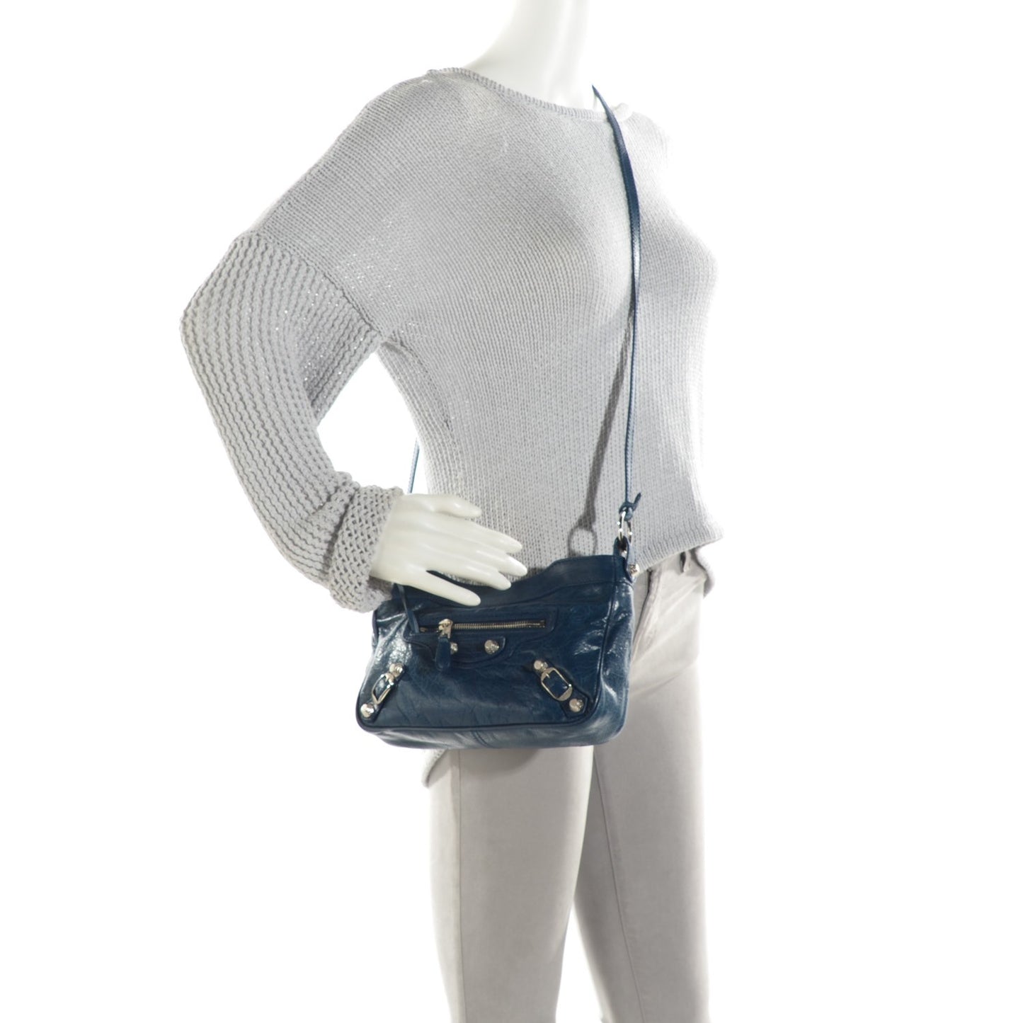 Agneau Giant 12 Silver Hardware Hip Bleu Mineral