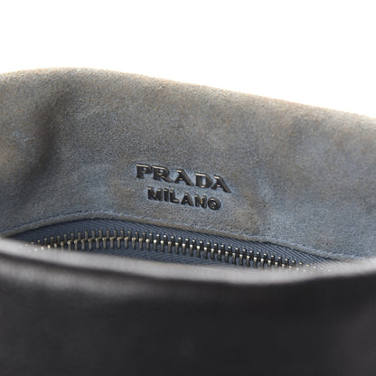 Prada Glace Calf Etiquette Flap Black Astrale 8 of 10