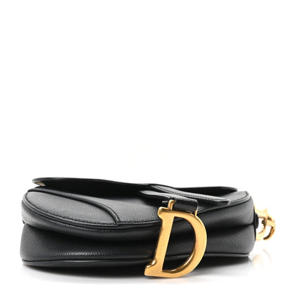 Christian Dior Grained Calfskin Mini Saddle Bag Black 4 of 11